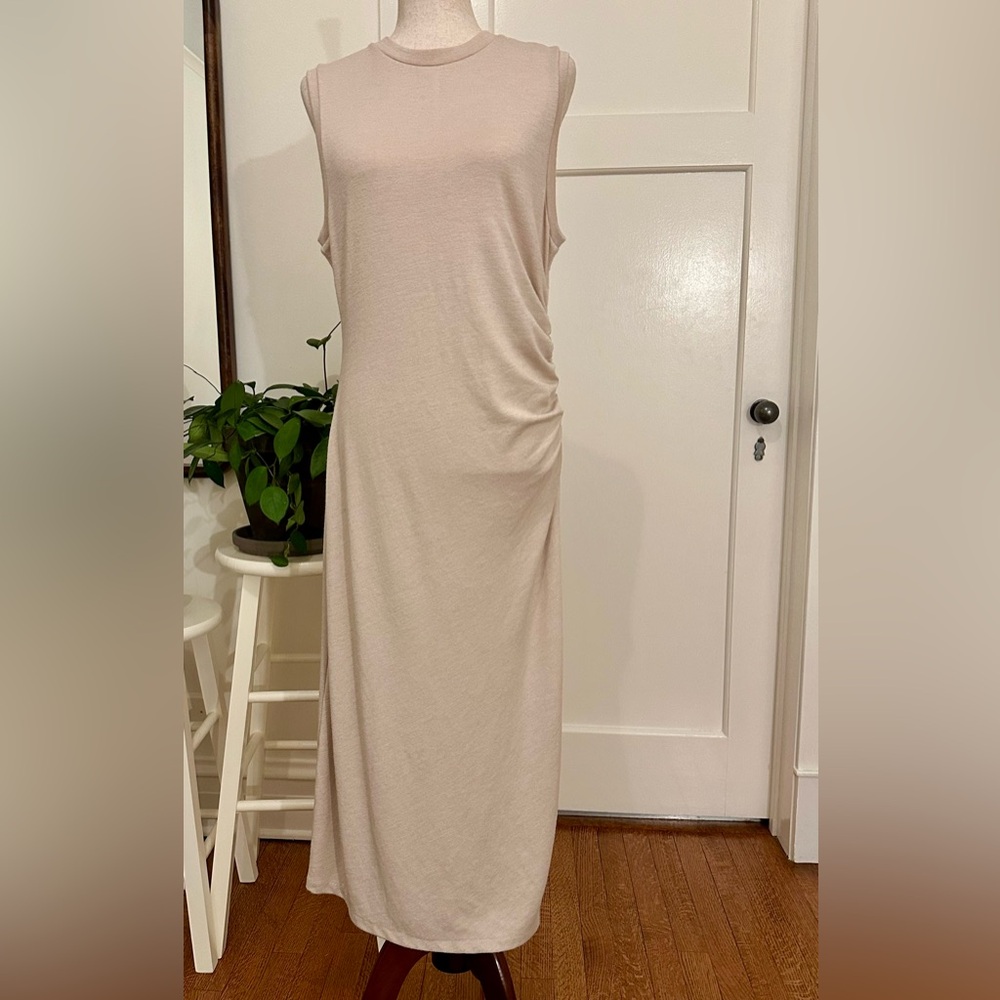 Vince Creamy Beige Sleeveless Maxi Dress